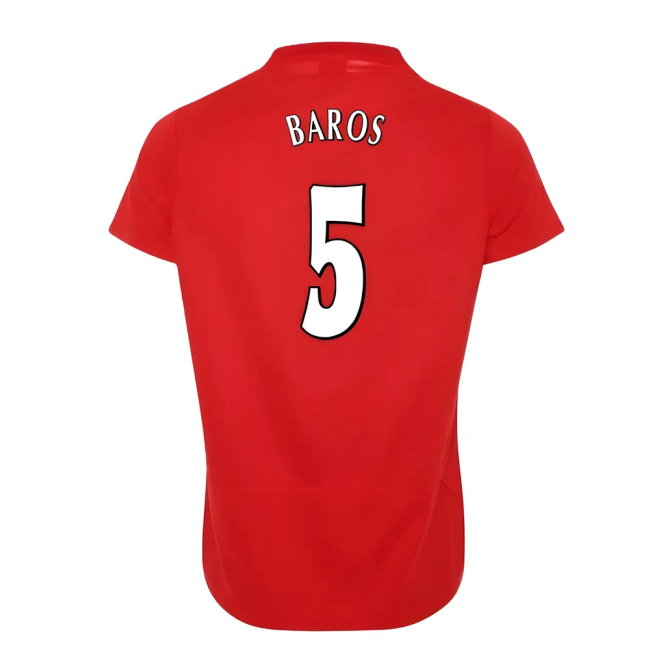 Liverpool FC 2005 Istanbul Home Shirt (Womens) (Baros 5)-SoccerKits Hub | Buy Soccer Jerseys Online